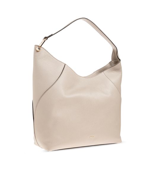 Furla White Lara Large Shoulder Bag