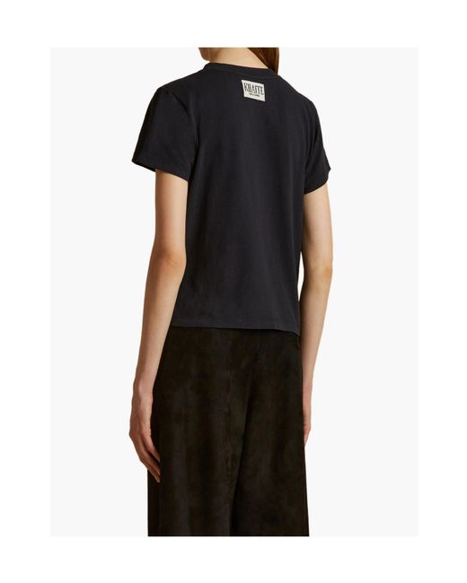 Khaite Black Classic Short-Sleeve T-Shirt