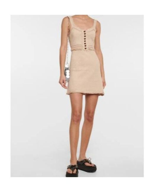 Rabanne Natural Crochet Minidress