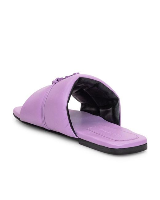 J.W. Anderson Purple Logo Slippers