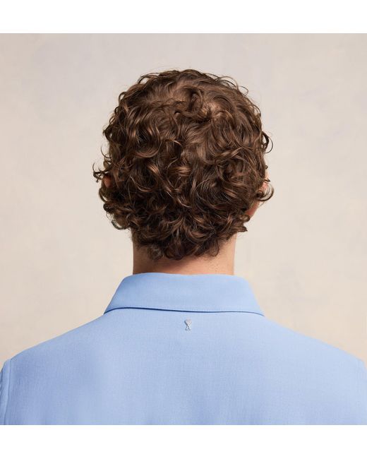 AMI Blue Ami Long Sleeved Button-Up Shirt for men