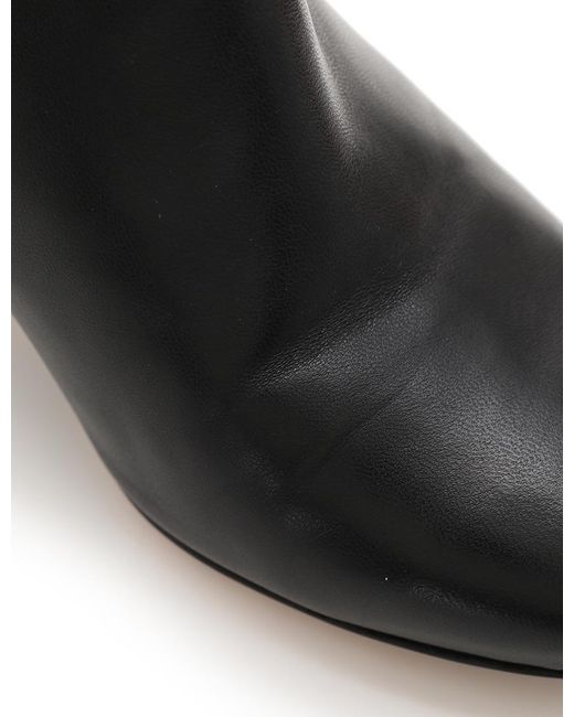 Ferragamo Black Fiamma High-Heeled Ankle Boots