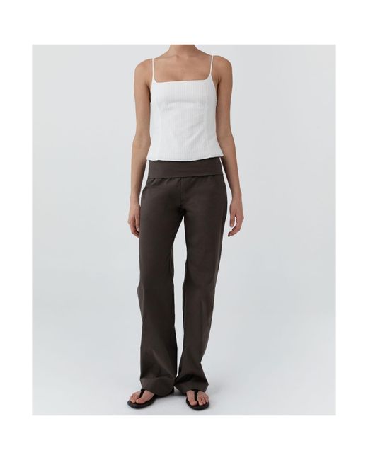 St. Agni Gray Low-Rise Casual Pants