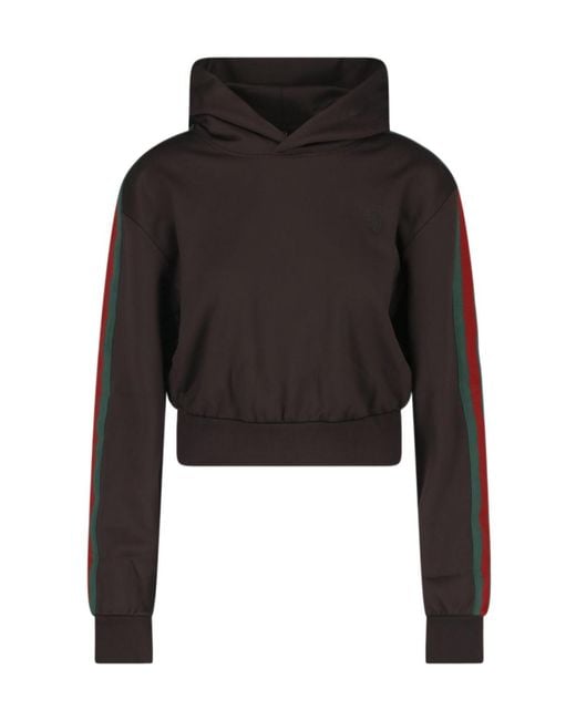 Gucci Black Long-Sleeve Hooded Sweatshirt