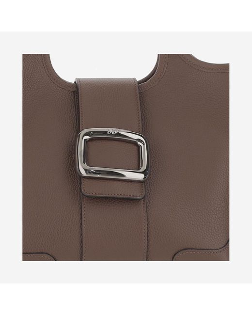 Roger Vivier Brown Viv' Choc Mini Shopping Bag
