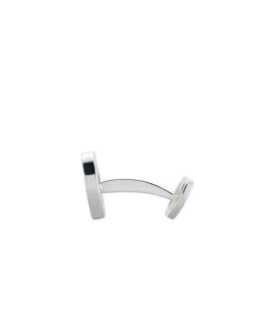 Gucci White Interlocking Enamel Cufflinks