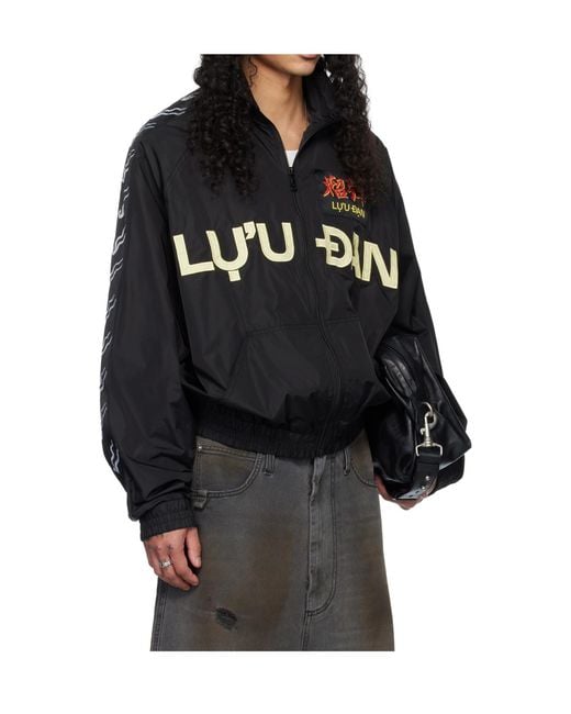 Lu'u Dan Black Windproof Long-Sleeved Ld Casual Jacket for men