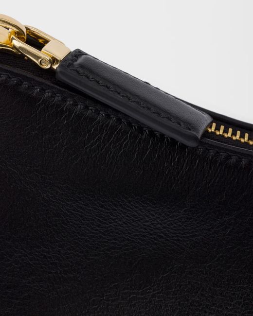 Prada Black Aimée Medium Leather Shoulder Bag