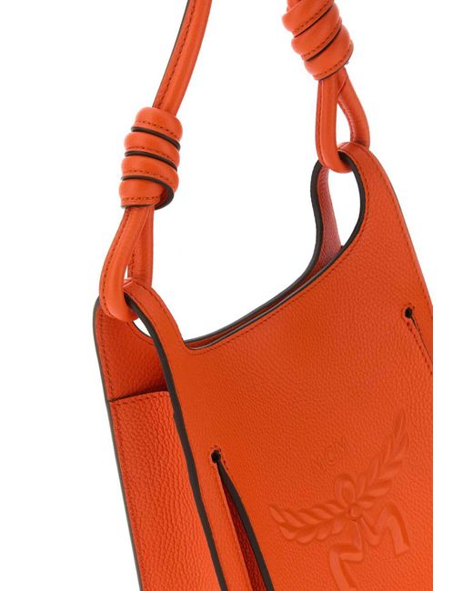 MCM Orange Hummel Shoulder Bag