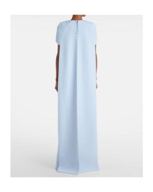 Safiyaa Blue Shawl Crepe Dress
