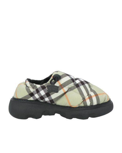 Burberry Green Plaid Low Top Casual Shoes