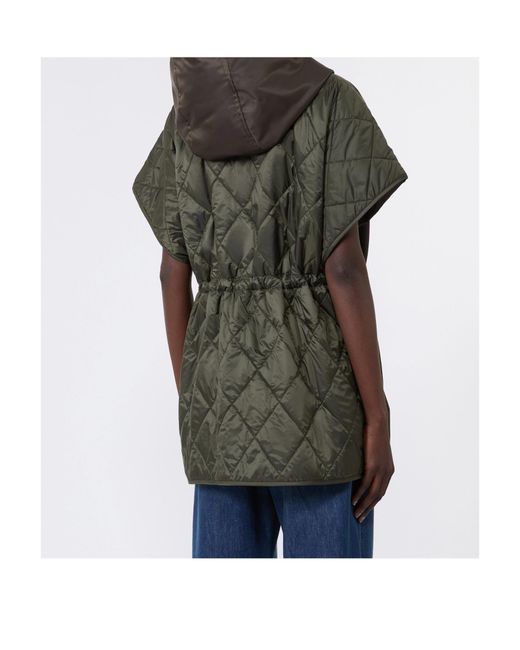 Weekend by Maxmara Green Quilted Padded Vest