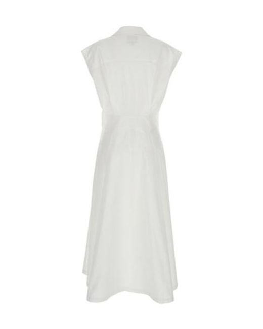 A.P.C. White Athena' Sleeveless V-Neck Dress