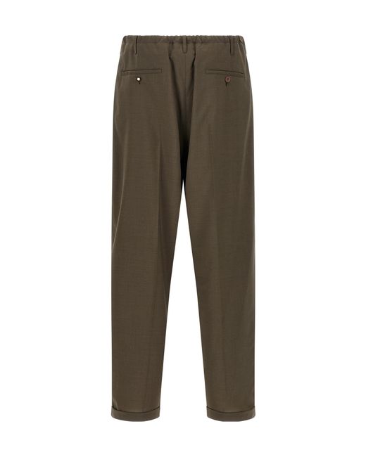 Magliano Green Elastic Waist Casual Pants for men