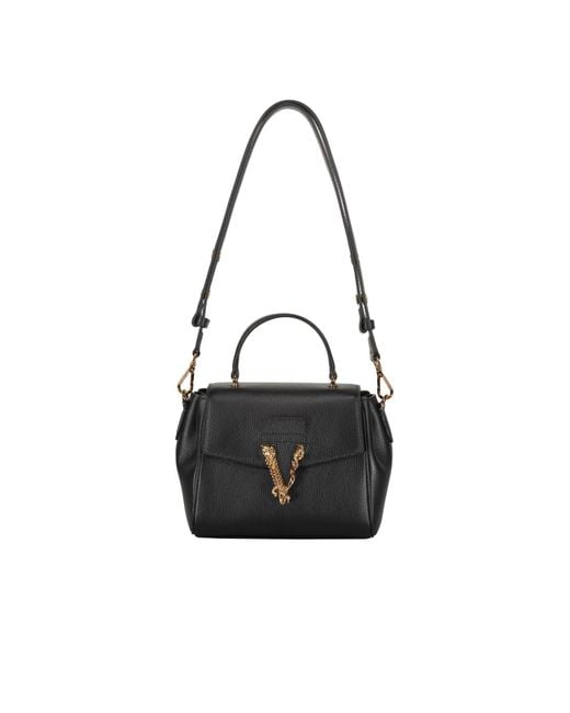 Versace Black Virtus Top Handle Bag