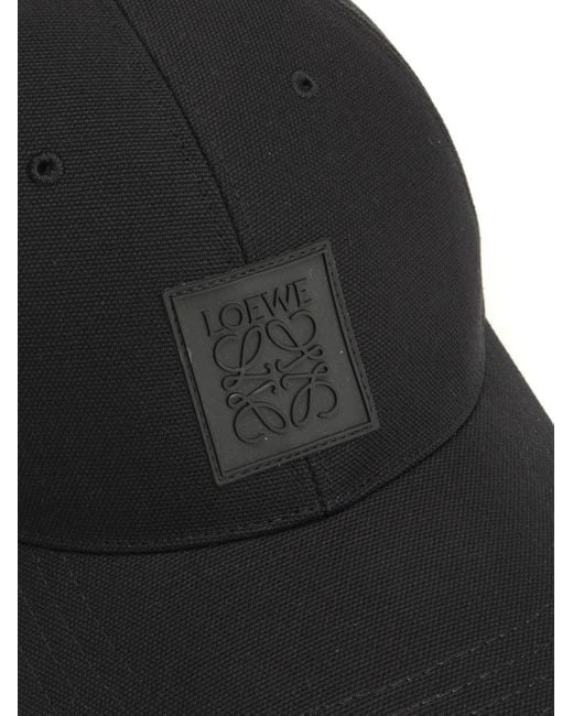 Loewe Black Logo Embroidered Cap for men