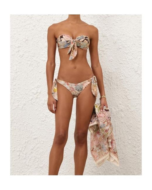 Zimmermann Pink Daylight Tie Bikini Bottoms