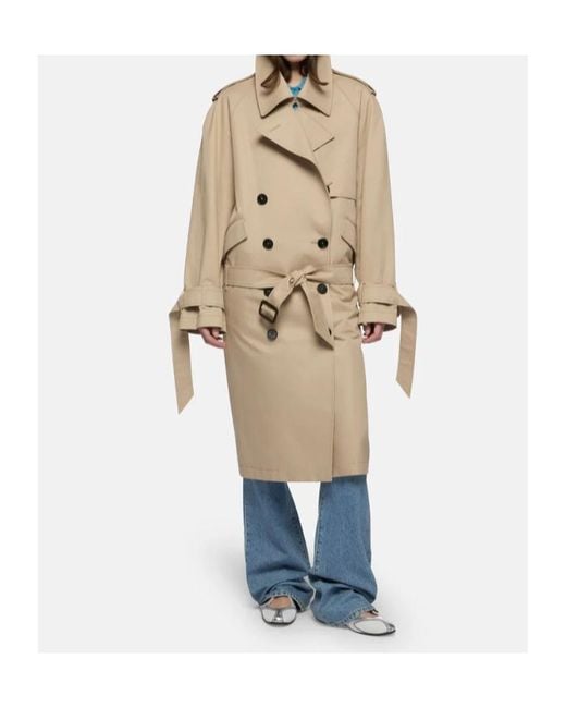 The Attico Natural The Double-Breasted Trench Coat