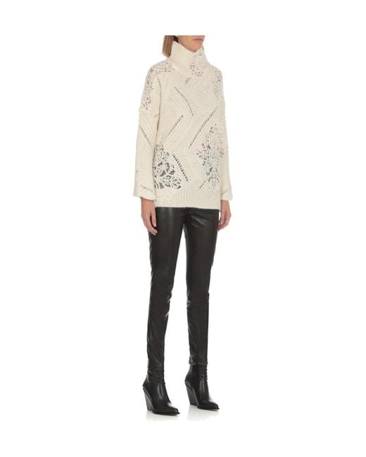 Ermanno Scervino Black Faux-Leather Skinny Trousers