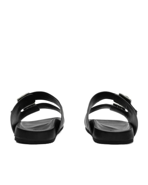 Burberry Black Urchin Buckled Slides for men