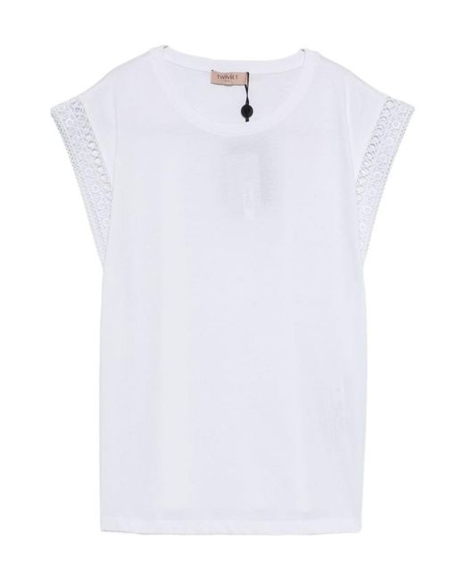 Twinset White Crewneck T-Shirt