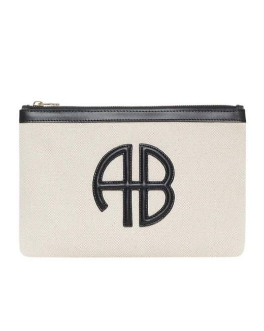 Anine Bing Natural Compact Shoulder Bag