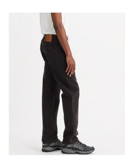 Levi's Black 555 Relaxed Straight Trousers for men
