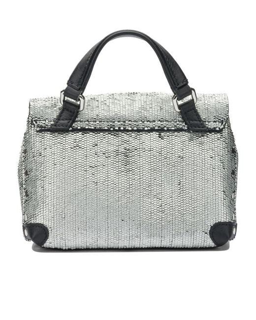 Zanellato Gray Baby Postina Twist Lock Shoulder Bag