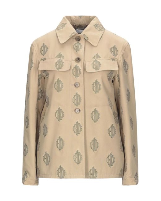 Chloé Natural Collared Shirt-Style Jacket