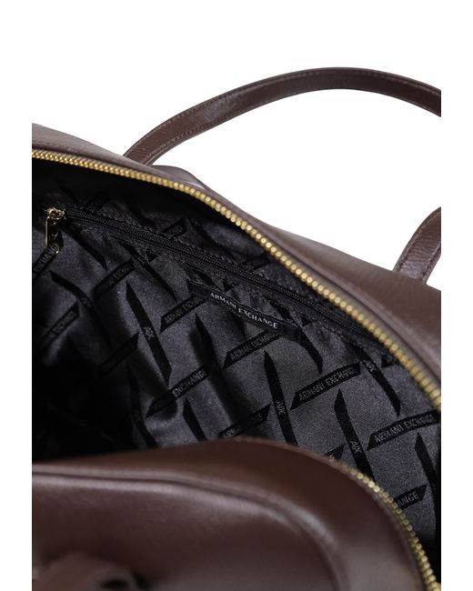 ARMANI EXCHANGE Black Top Handle Bag With Structured Silhouette