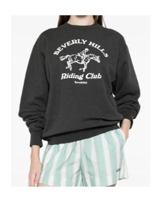 Sporty & Rich Black Crew Neck Long-Sleeved Sweatshirt