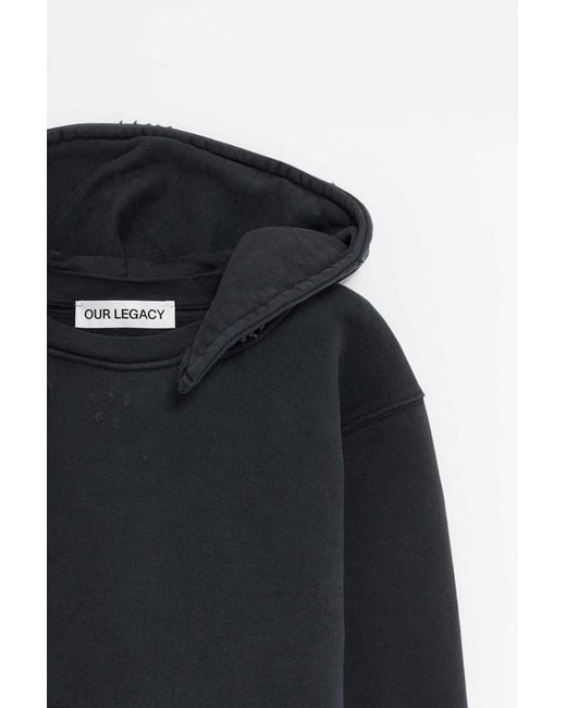 Our Legacy Black Relic Pullover Hoodie for men
