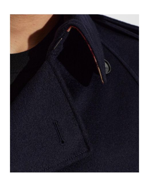 Burberry Blue Double-Breasted Casual Jacket for men