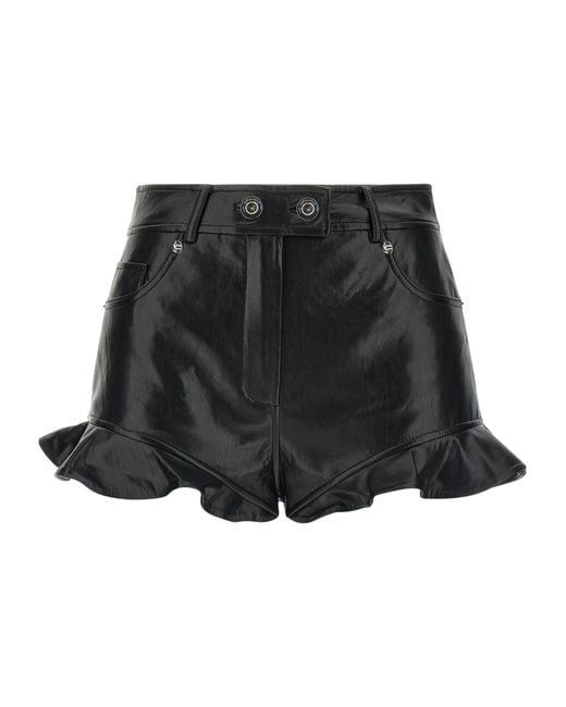 Self-Portrait Black Voluntary Ruffled Shorts