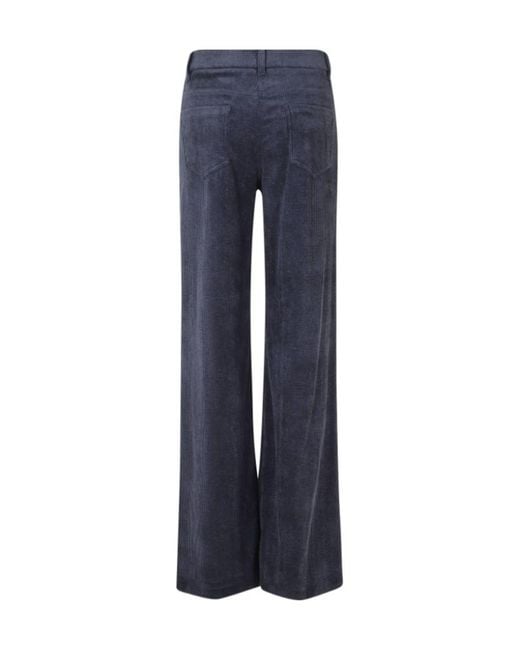 ERMANNO FIRENZE Blue Casual Trousers With Belt Loops