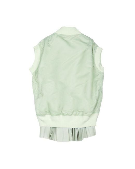 Sacai Green Padded Waistcoat