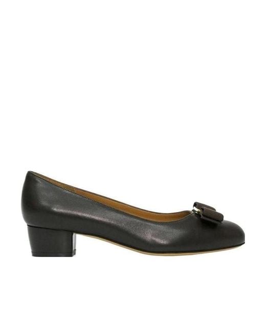 Ferragamo Black Bow High Heels