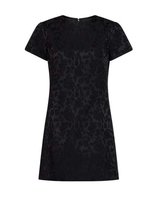 Saint Laurent Black Short-Sleeved Dress