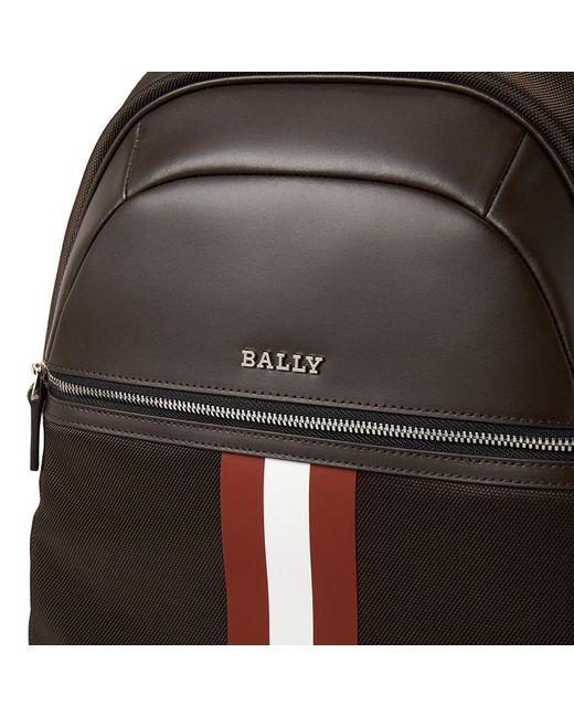 Bally Black Zippered Backpack for men