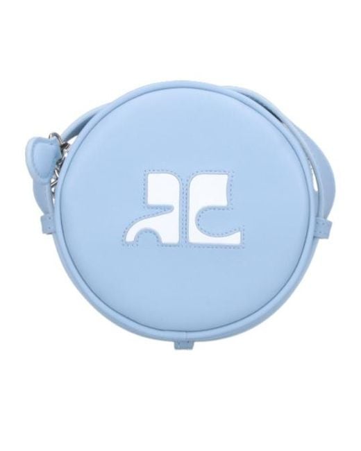 Courreges Blue Courrèges Reedition Circle Logo Detailed Crossbody Bag
