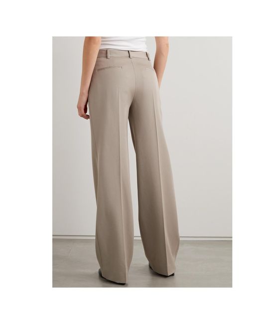 The Row Natural Banew Wool Straight Pants