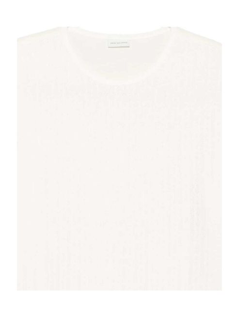 Dries Van Noten White Short-Sleeve T-Shirt for men
