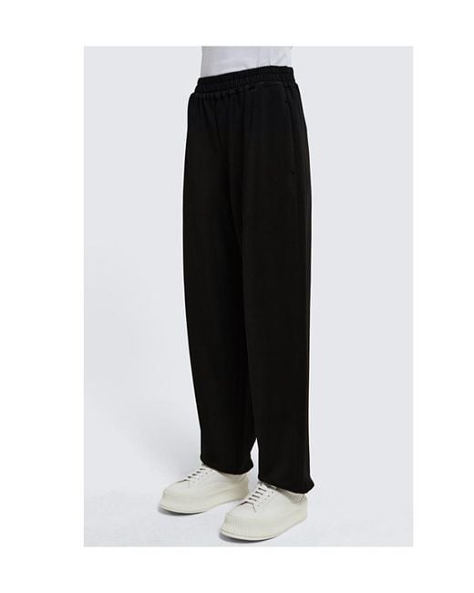 Jil Sander Black Elastic Waist Jogging Pants