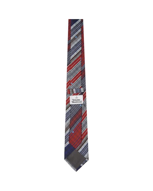 Vivienne Westwood White Heart Stripes Ties for men