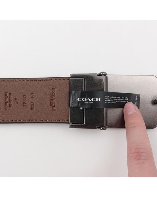 COACH Multicolor Logo Details Belt for men