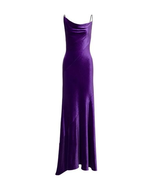 Philosophy Di Lorenzo Serafini Purple Draped Sleeveless Dress