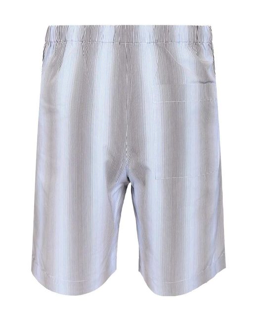 Dries Van Noten Blue Piperi Striped Drawstring Shorts for men