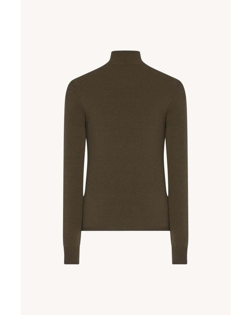 The Row Green Lalea Stretch-Knit Top