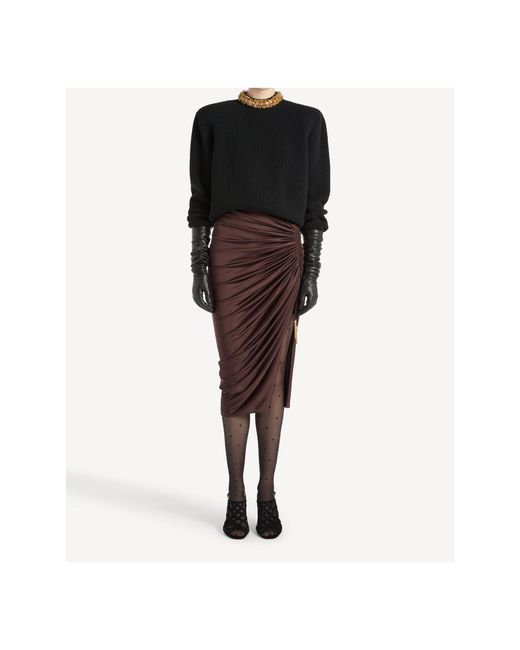 Balmain Black Cashmere Jumper With Embroidered Trim
