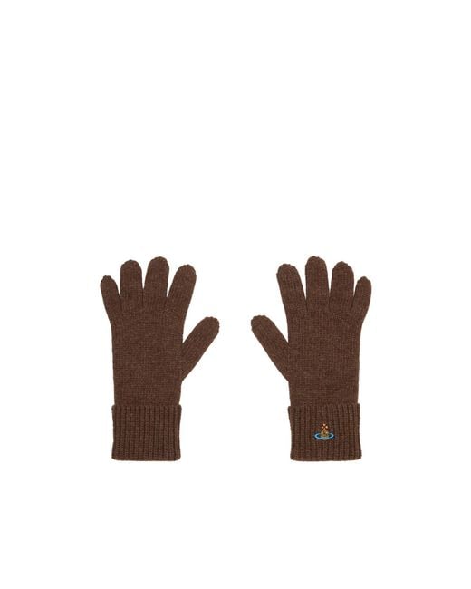 Vivienne Westwood Brown Sporty Gloves for men